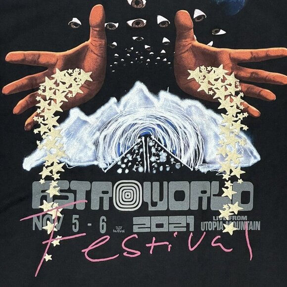 Travis Scott Astroworld Festival 2021 Concert Merch Goat Utopia Size Small - Picture 4 of 4